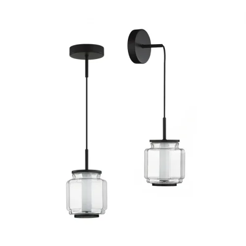 Светильник подвесной LED Jam 5409/5L Odeon Light на 1 лампу, основание чёрное в стиле хай-тек 