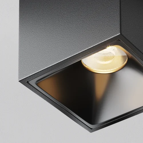 Светильник накладной LED Alfa LED C065CL-8W3K-SQ-B Maytoni чёрный на 1 лампу, основание чёрное в стиле современный хай-тек квадратный фото 4