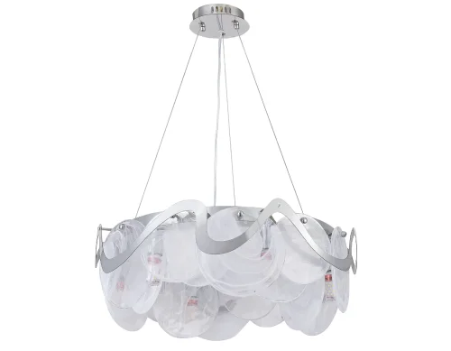 Люстра подвесная TR5325 Ambrella light белая на 6 ламп, основание хром в стиле современный классический фото 3