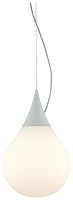 Светильник подвесной DROPI WE217.01.103 WERTMARK белый 1 лампа, основание хром в стиле современный шар