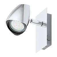 Бра с выключателем LED CORBERA 93672 Eglo хром на 1 лампу, основание хром в стиле минимализм хай-тек 