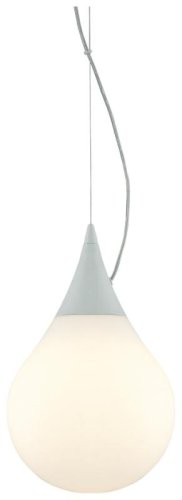 Светильник подвесной DROPI WE217.01.103 WERTMARK белый 1 лампа, основание хром в стиле современный шар