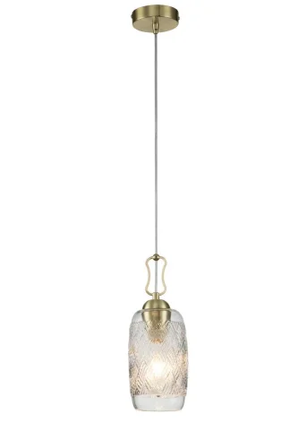 Светильник подвесной Pizzo V000289 Indigo прозрачный 1 лампа, основание золотое в стиле классический выдувное фото 4