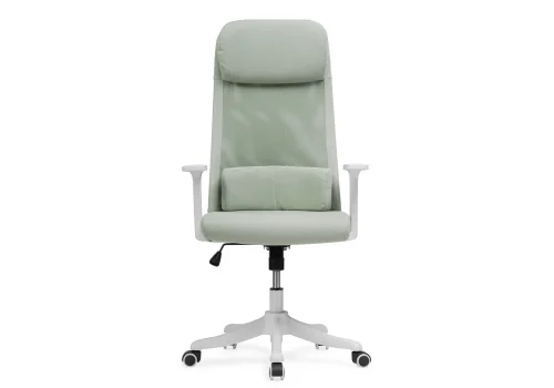Компьютерное кресло Salta light green / white 15396 Woodville, зелёный/ткань, ножки/пластик/белый, размеры - *1200***650* фото 3