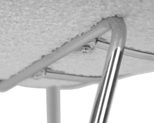 Набор 2 шт Кресло дизайнерское DOBRIN EMILY (белый (букле) ткань , хромированная сталь) цвет сиденья букле белый, цвет основания хромированная сталь Dobrin, белый/букле, ножки/металл/, размеры - *720****мм фото 9 Набор 2 шт Кресло дизайнерское DOBRIN EMILY (белый (букле) ткань , хромированная сталь) цвет сиденья букле белый, цвет основания хромированная сталь Dobrin, белый/букле, ножки/металл/, размеры - *720****мм фото 9
