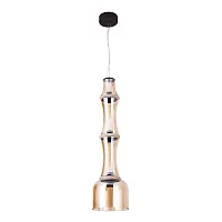 Светильник подвесной LED Volturn 1243/17 SP-30 Divinare янтарный на 1 лампу, основание чёрное в стиле лофт современный 