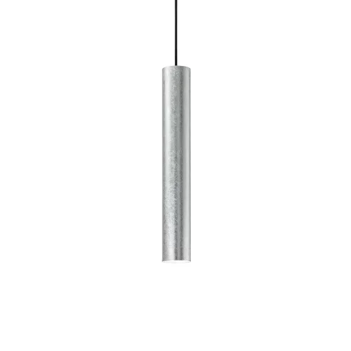 Светильник подвесной LOOK SP1 D06 ARGENTO Ideal Lux серебряный 1 лампа, основание серебряное в стиле современный трубочки