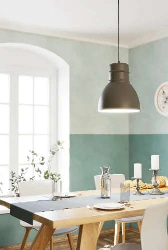 Светильник подвесной Ebury 43622 Eglo серый на 1 лампу, основание серое в стиле лофт современный фото 4 Светильник подвесной Ebury 43622 Eglo серый на 1 лампу, основание серое в стиле лофт современный фото 4