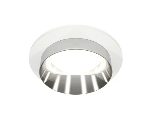 Светильник точечный Techno spot XC6512022 Ambrella light серебряный 1 лампа, основание белое в стиле хай-тек современный круглый