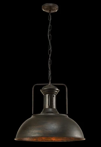 Светильник подвесной TOLEDO SP1 V2 BROWN Crystal Lux коричневый 1 лампа, основание коричневое в стиле лофт  фото 2