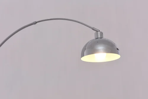 Торшер Masito LDF 5107 Lumina Deco изогнутый серебряный на 1 лампу, основание серебряное в стиле современный фото 5