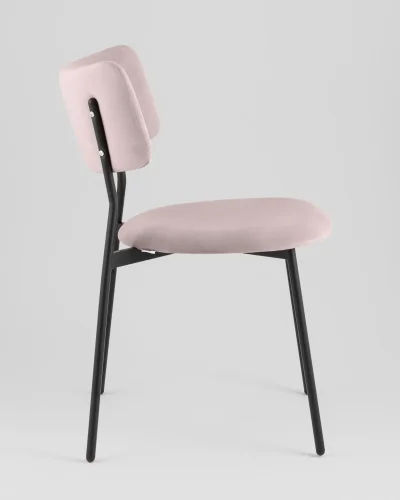 Стул Амелия велюр пыльно-сиреневый УТ000039957 Stool Group, розовый сиреневый/велюр, ножки/металл/чёрный, размеры - *780**** фото 6