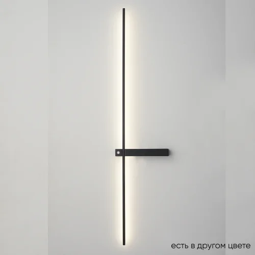 Бра с выключателем LED CLT 077W1000 BL Crystal Lux чёрный на 1 лампу, основание чёрное в стиле современный отражённый свет