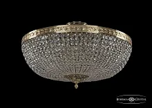 Люстра потолочная хрустальная 19151/70IV G C1 Bohemia Ivele Crystal прозрачная на 16 ламп, основание золотое в стиле классика sp