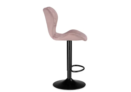 Барный стул Porch pink / black 15724 Woodville, розовый/велюр, ножки/металл/чёрный, размеры - *1080***460*490 фото 3