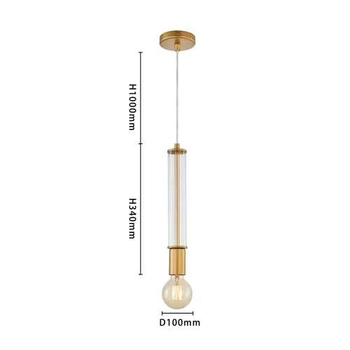 Светильник подвесной Cedit 4006-1P Favourite без плафона 1 лампа, основание золотое в стиле современный  фото 3