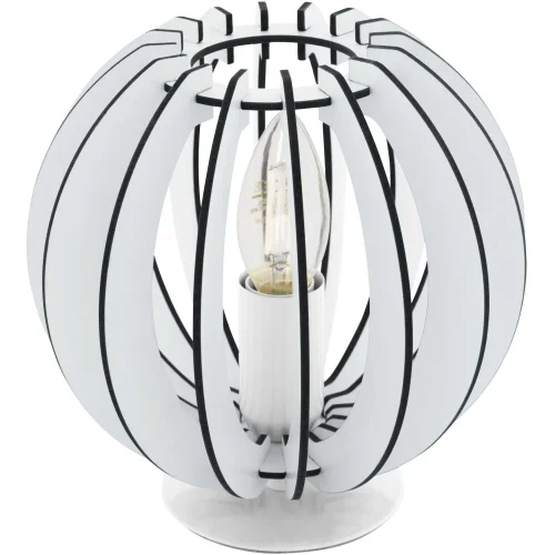 Настольная лампа COSSANO 95794 Eglo белая 1 лампа, основание белое металл в стиле современный 