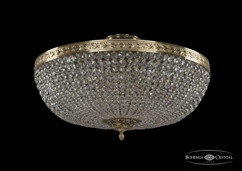 Люстра потолочная хрустальная 19151/70IV G C1 Bohemia Ivele Crystal прозрачная на 16 ламп, основание золотое в стиле классический sp