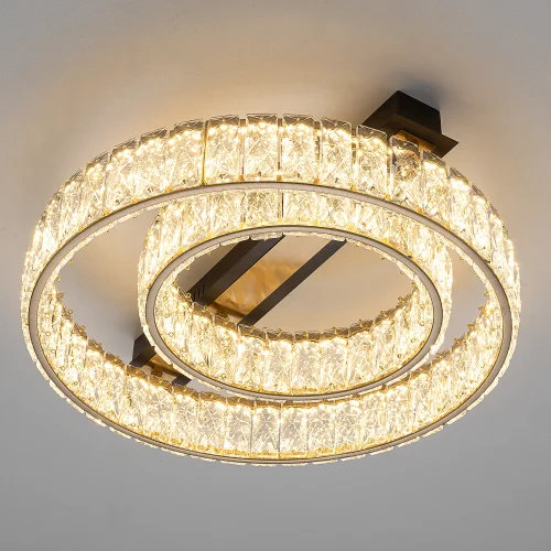 Люстра потолочная LED Palant CL325152 Citilux прозрачная на 1 лампу, основание чёрное в стиле классический современный фото 2