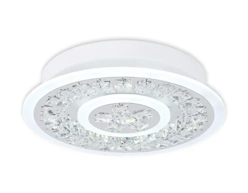 Светильник потолочный LED с пультом FA153 Ambrella light белый 1 лампа, основание белое в стиле хай-тек с пультом фото 3