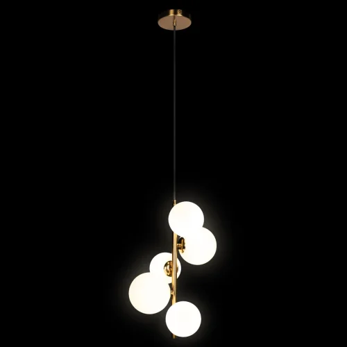Светильник подвесной Tely 10236/5 LOFT IT белый 5 ламп, основание золотое в стиле современный шар фото 2