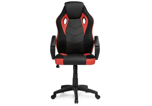 Компьютерное кресло Kard black / red 15247 Woodville, красный чёрный/искусственная кожа, ножки/пластик/чёрный, размеры - *1210***620*690 фото 4