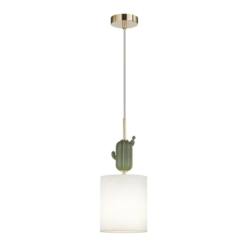 Светильник подвесной Cactus 5425/1 Odeon Light  1 лампа, основание зелёное золотое в стиле современный  фото 3