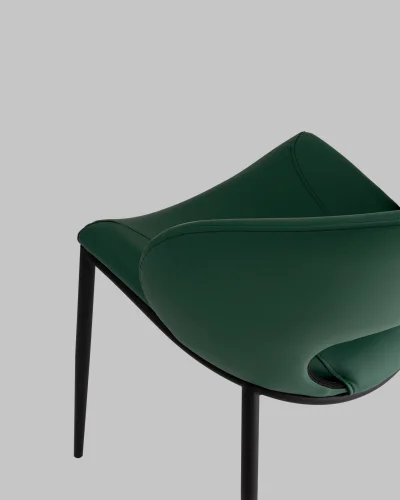 Стул Вивьен экокожа зеленый УТ000040867 Stool Group, зелёный/экокожа, ножки/металл/чёрный, размеры - *780**** фото 8