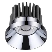Светильник точечный LED METIS 357589 Novotech хром 1 лампа, основание хром в стиле современный 