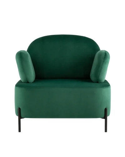 Кресло Кэнди велюр зелёный УТ000035881 Stool Group, зелёный/велюр, ножки/металл/чёрный, размеры - ****860*790мм фото 3