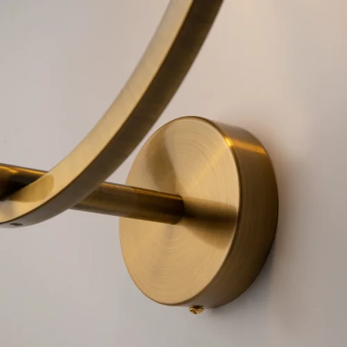 Бра LED Lunare MOD327WL-L5BS3K Maytoni прозрачный на 1 лампу, основание латунь в стиле современный арт-деко кольца фото 3