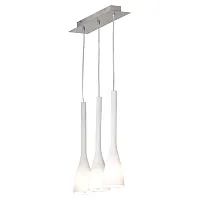 Светильник подвесной Varmo GRLSN-0106-03 Lussole белый 3 лампы, основание никель в стиле современный 