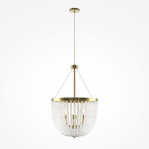 Люстра подвесная Intrigue MOD440PL-06BS Maytoni прозрачная на 6 ламп, основание латунь в стиле современный фото 4