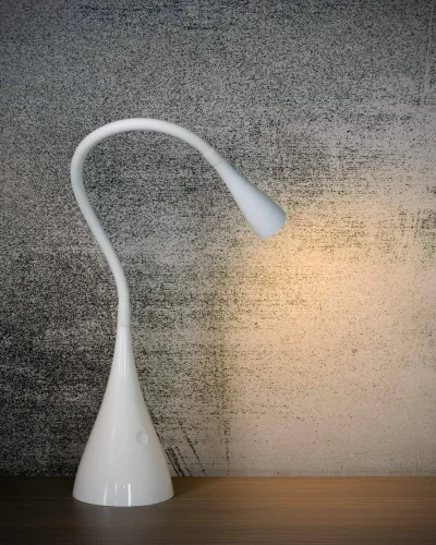 Настольная лампа LED ZOZY 18650/03/31 Lucide белая 1 лампа, основание белое полимер металл в стиле современный  фото 2