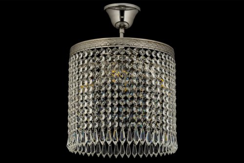 Люстра хрустальная потолочная Cremono E 1.2.25.100 N Dio D'Arte прозрачная без плафона на 4 лампы, основание серое никель в стиле классический фото 4