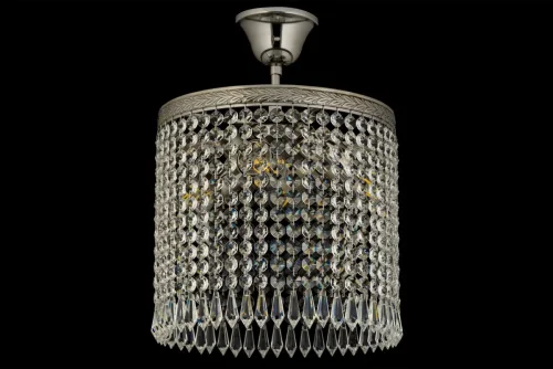 Люстра хрустальная потолочная Cremono E 1.2.25.100 N Dio D'Arte прозрачная без плафона на 4 лампы, основание серое никель в стиле классический фото 4