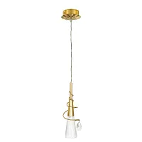 Светильник подвесной Aereo 711011 Lightstar прозрачный 1 лампа, основание матовое золото в стиле арт-деко 