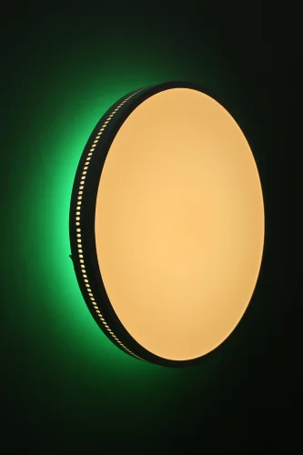 Светильник потолочный LED RGB с пультом Melofon OML-47327-48 Omnilux белый на 1 лампу, основание белое в стиле современный хай-тек с пультом фото 6