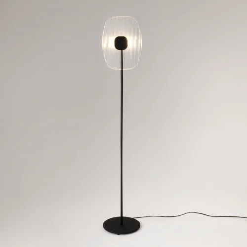 Торшер LED Eclipse MOD152FL-L1BK Maytoni прозрачный на 1 лампу, основание чёрное в стиле арт-деко фото 8