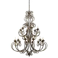 Люстра подвесная V1094-1/12+6 Vitaluce без плафона на 18 ламп, основание чёрное в стиле современный 