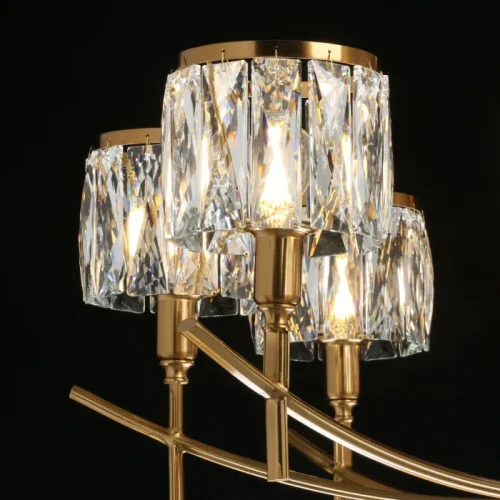 Люстра подвесная Илвита 624011408 MW-Light прозрачная на 8 ламп, основание бронзовое в стиле классический  фото 4