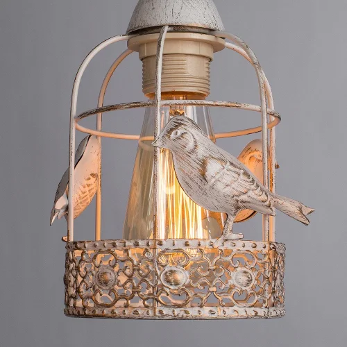 Люстра подвесная Cincia A5090LM-5WG Arte Lamp золотая на 5 ламп, основание белое золотое в стиле прованс  фото 4
