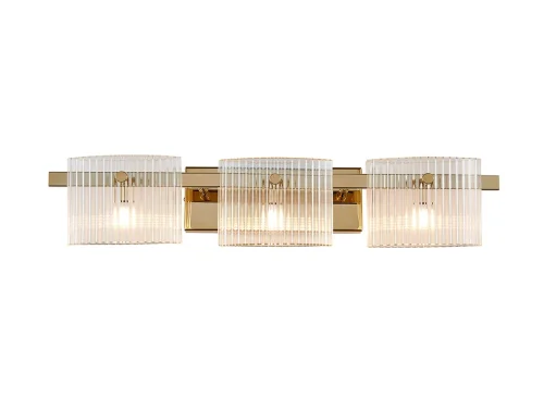Бра 4533/A gold Newport прозрачный на 3 лампы, основание золотое в стиле американский современный классический 