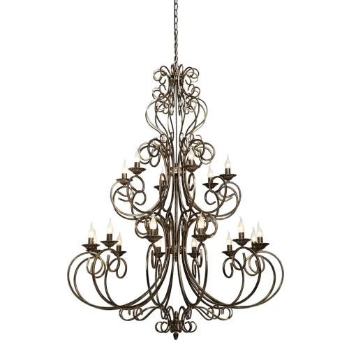 Люстра подвесная V1094-1/12+6 Vitaluce без плафона на 18 ламп, основание чёрное в стиле современный 