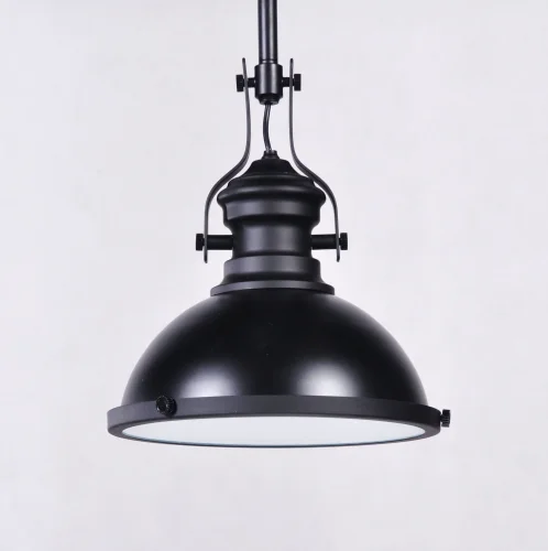 Светильник подвесной Eligio LDP 6863-1 BK+WT Lumina Deco чёрный 1 лампа, основание чёрное в стиле лофт  фото 5