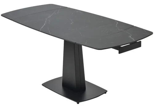Керамический стол Balde 120 matt black marble solid ceramic / black 593882 Woodville столешница чёрная из керамика фото 4