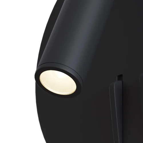 Бра с выключателем LED ios 176 C176-WL-01-6W-B Maytoni чёрный на 1 лампу, основание чёрное в стиле современный фото 14