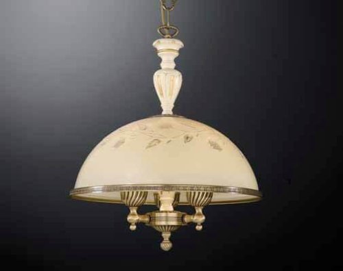 Люстра подвесная  L 6808/38 Reccagni Angelo жёлтая на 3 лампы, основание античное бронза в стиле кантри классический 