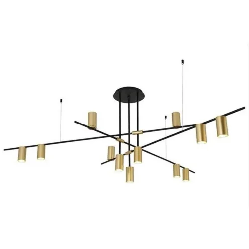 Светильник подвесной Tribes 8120-12 LOFT IT золотой 12 ламп, основание чёрное в стиле современный 