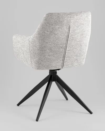 Стул обеденный Enid, светло-серый УТ000039274 Stool Group, серый/рогожка, ножки/металл/чёрный, размеры - ***** фото 5
